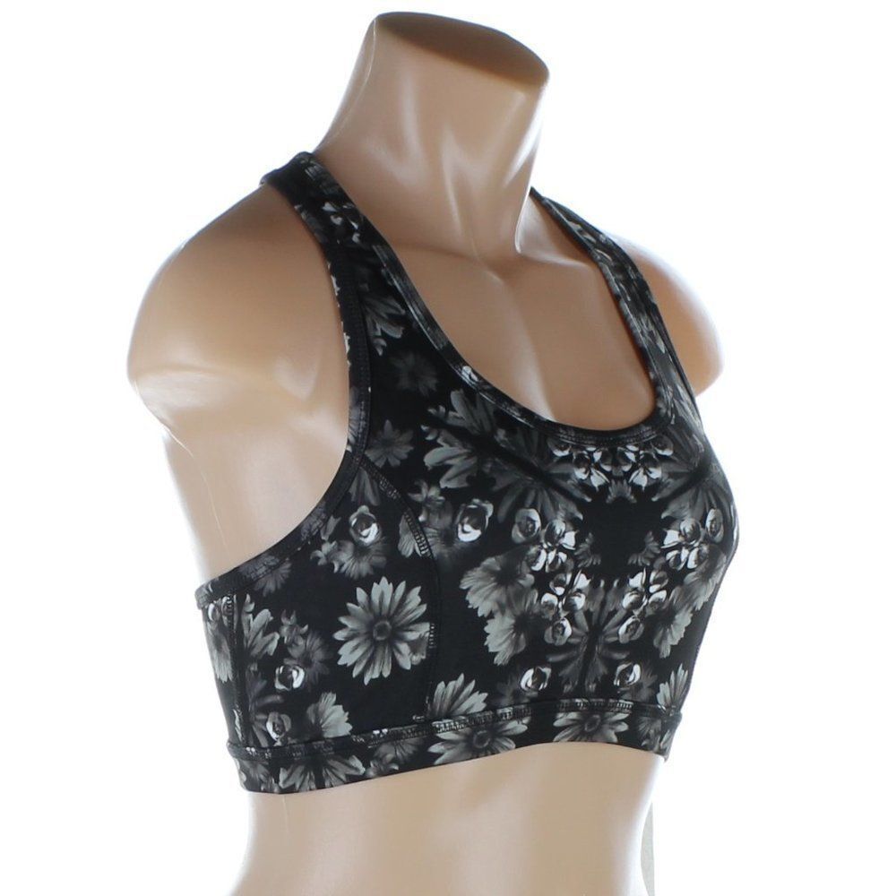 HEAD Intimates Black Floral Medium Impact Sports Bra - Size Medium NWT - Picture 9 of 10